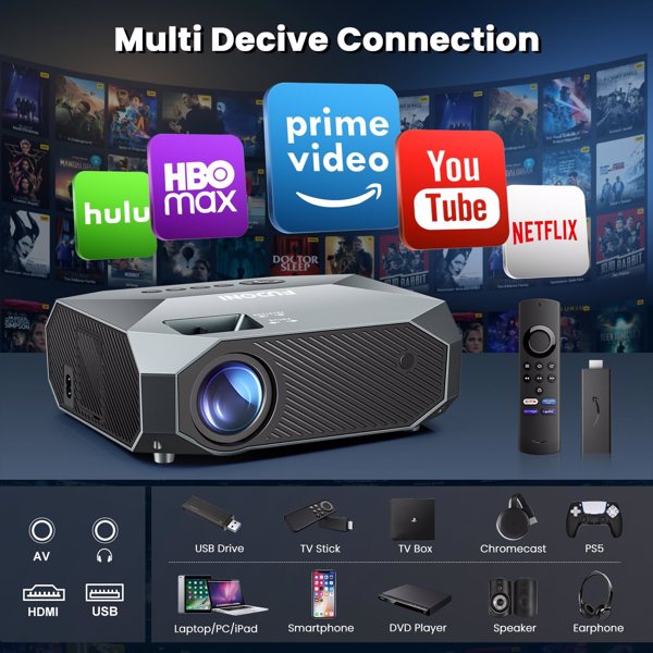 projector 5G WiFi Bluetooth 1080P